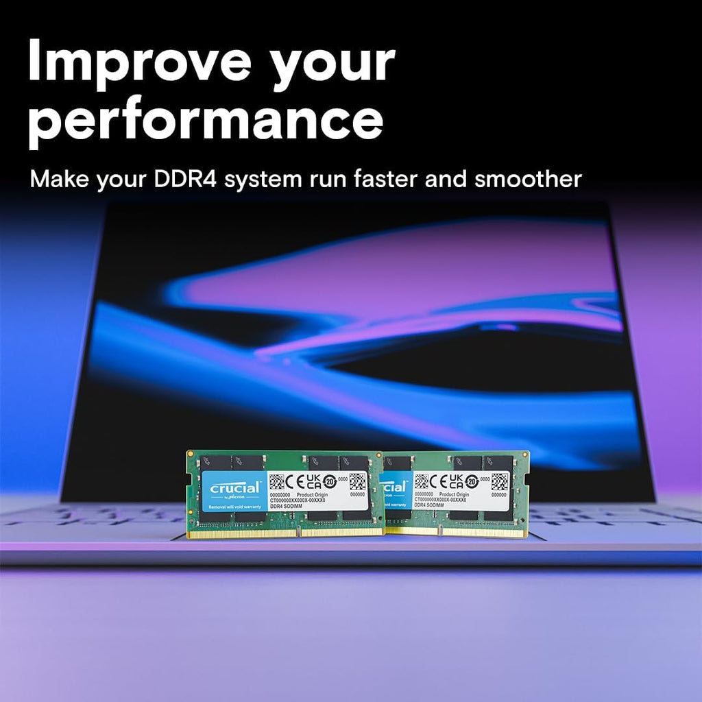 RAM 32GB Kit (2X16Gb) DDR4 3200Mhz CL22 (Or 2933Mhz or 2666Mhz) Laptop Memory CT2K16G4SFRA32A