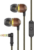 House of  Smile Jamaica Wired: Wired Earphones with Microphone, Noise Isolating Design, and Sustainable Materials, Brass