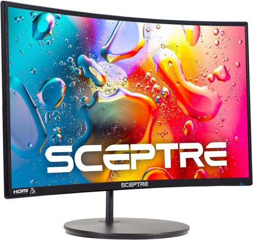 24" Curved 75Hz Gaming LED Monitor Full HD 1080P HDMI VGA Speakers, VESA Wall Mount Ready Metal Black 2019 (C248W-1920RN)