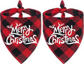 2 Pack Dog Bandana Christmas Classic Buffalo Plaid Pets Scarf Triangle Bibs Kerchief Set Pet Costume Accessories Decoration for Small Medium Large Dogs Cats Pets
